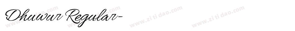 Dhuwur Regular字体转换